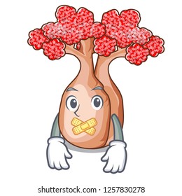 Silent bottle shaped tree on a cartoon