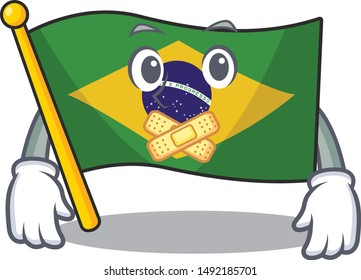 Silent brazil flag kept in mascot drawer