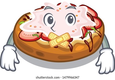 Silent bruschetta isolated with in the character