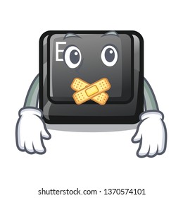 Silent button E on a game cartoon