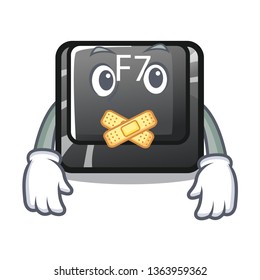 Silent button f7 isolated in the character