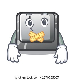 Silent button I isolated in the cartoon
