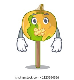 Silent candy apple mascot cartoon