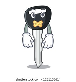 Silent car key on clipping path character
