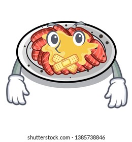Silent carpaccio in the a character shape