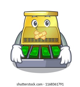 Silent cartoon cash register with a money drawer