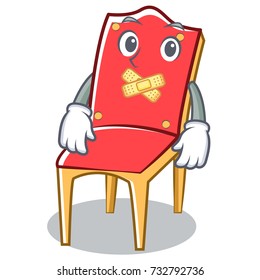 Silent chair character cartoon vector art illustration