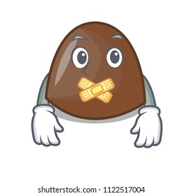 Silent chocolate candies mascot cartoon