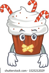 Silent christmas cupcake with in cartoon shape