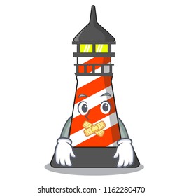 Silent classic cartoon lighthouse of red