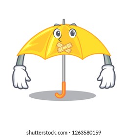 Silent classic yellow umbrella in shape cartoon