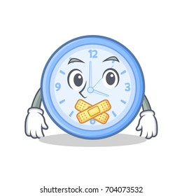 Silent clock character cartoon style