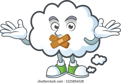 Silent cloud bubble on a white background.