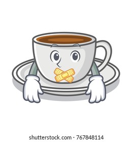 Silent coffee character cartoon style