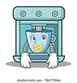 Silent coffee maker character cartoon