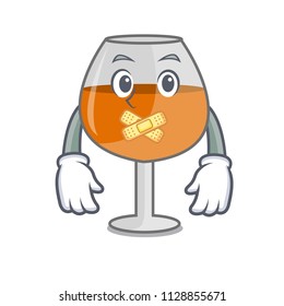 Silent cognac ballon glass mascot cartoon