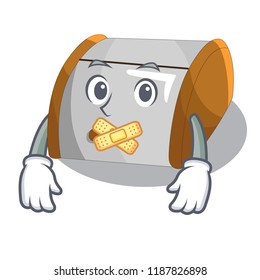 Silent container food bread bin isolated on mascot