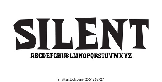 Silent, creative modern urban alphabet font. Digital abstract moslem, futuristic, fashion, sport, minimal technology typography. Simple numeric vector illustration