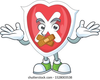 Silent cross shield character on white background.