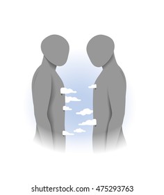 Silent dialog.
A dialog with no words, thoughts or emotions get transferred metaphysically.