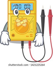 Silent digital multimeter sticks to the cartoon wall