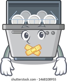 Silent dishwasher machine next to cartoon stove