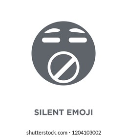 Silent emoji icon. Silent emoji design concept from Emoji collection. Simple element vector illustration on white background.