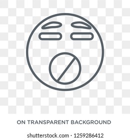 Silent emoji icon. Silent emoji design concept from Emoji collection. Simple element vector illustration on transparent background.