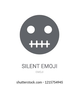 Silent emoji icon. Trendy Silent emoji logo concept on white background from Emoji collection. Suitable for use on web apps, mobile apps and print media.