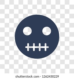 Silent emoji icon. Trendy Silent emoji logo concept on transparent background from Emoji collection