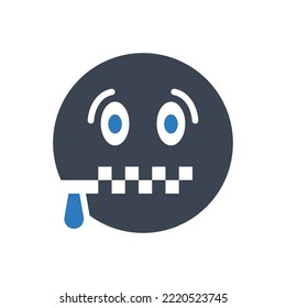 Silent emoji icon (Vector illustration)