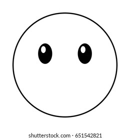silent emoticon face kawaii style
