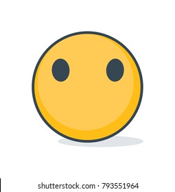 Silent emoticon illustration