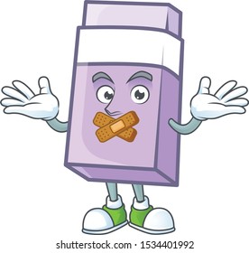 Silent eraser cartoon isolated on white background.