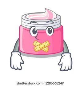 Silent face cream in a cartoon jar
