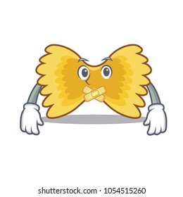 Silent Farfalle pasta mascot cartoon