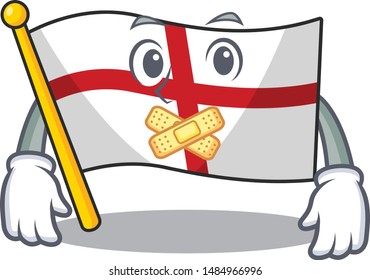 Silent flag england hoisted on character pole