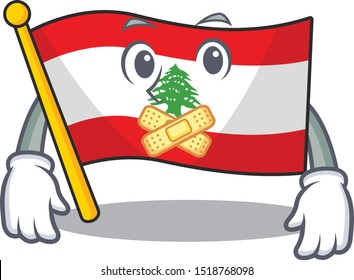 Silent flag lebanon with the character shape