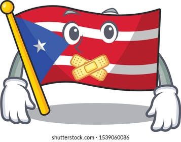 Silent flag puerto rico the mascot shape