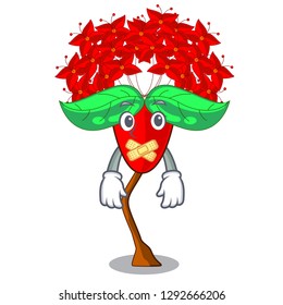Silent flower ixora isolated with the mascot