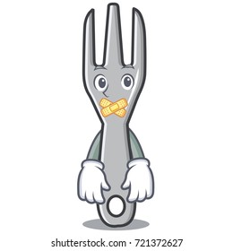 Silent fork character cartoon style