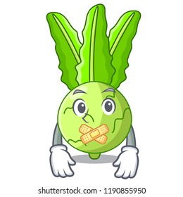 Silent fresh cabbage kohlrabi on the mascot