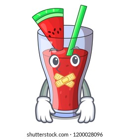 Silent fresh watermelon juice isolated on mascot