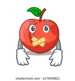 Silent fruit of nectarine isolated on mascot