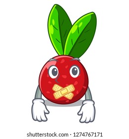 Silent fruit yangmei isolated on the mascot