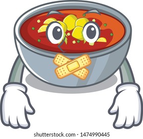 Silent gazpacho isolated with in the mascot