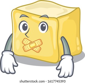 a silent gesture of creamy butter mascot cartoon character design