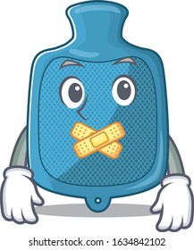 a silent gesture of hot water bag mascot cartoon character design