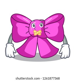 Silent gift bow tie isolated on cartoon