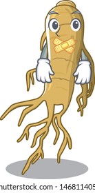 Silent ginseng in the a cartoon shape
